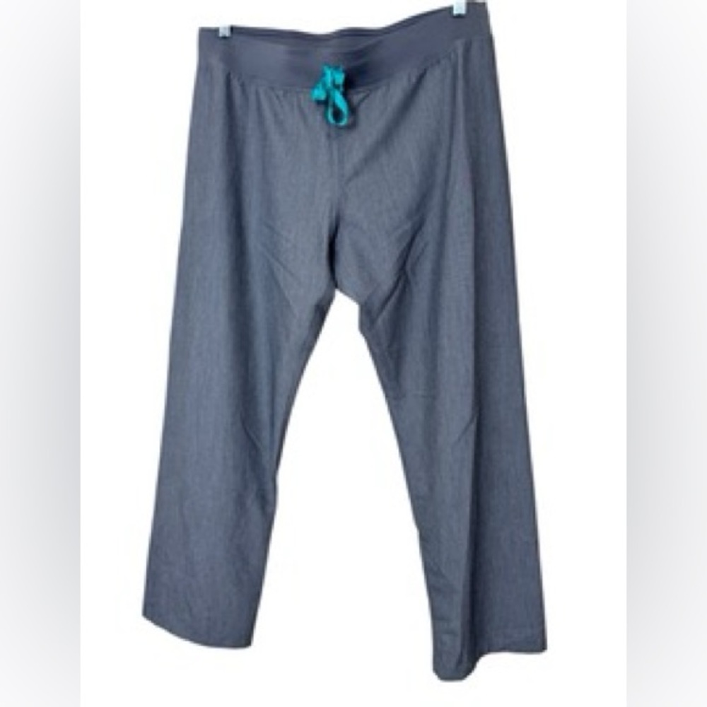 Figs High Waisted Livingston Scrub Pants Graphite Gray Size Large Petite